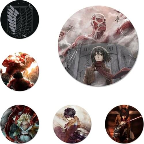 Attack on titan Anime comic Icons Pins Badge Decoration Brooches Metal Badges For Clothes Backpack Decoration