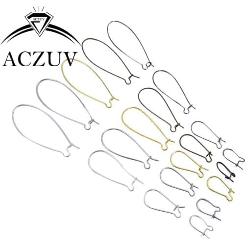 1000piece Gold Antique Bronze Black Silver Rhodium Plated Kidney French Earwire Earring Hook Wires Jewelry Findings Accessories