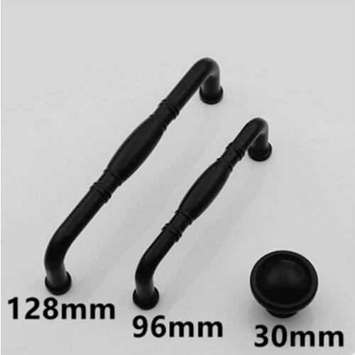 128mm modern simple black furniture handles black kitchen cabinet drawer pulls knobs 5" dresser door handle antique copper pulls