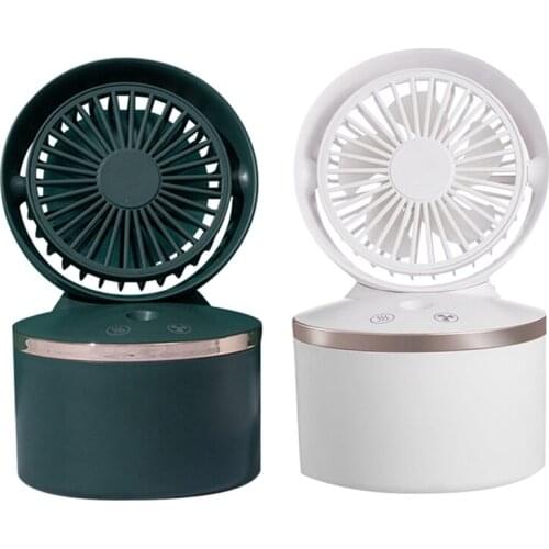 2 in 1 Mini Humidifier Air Cooler Fan USB Misting for Bedroom Office