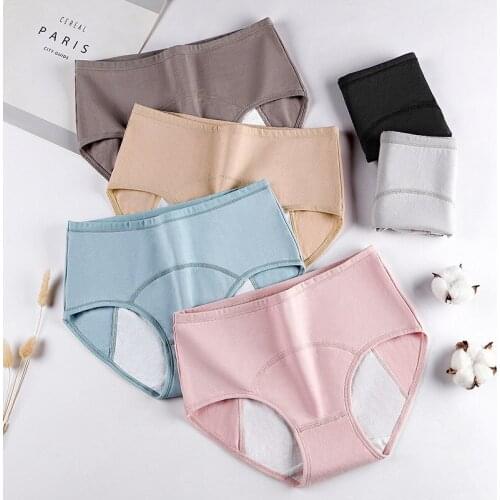 3pcs/Set Cotton Menstrual Panties sexy lingerie Leak Proof Incontinence Womens underwear Briefs Female Pants lenceria Free ship