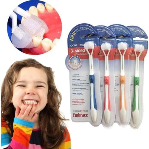 3 Sided Silicone Teeth Brush Oral Health Cleaner Dental Professional Safety Clean Nano Toothbrush Care Children Adult