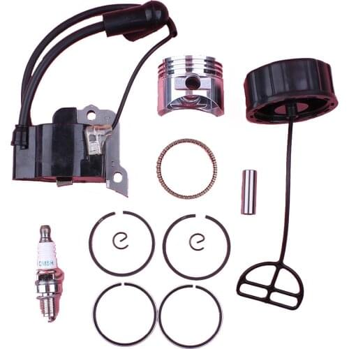 35mm Piston Rings Kit & Magneto Ignition Coil Spark Plug Fuel Tank Cap Set Fit Honda GX25 GX 25 Trimmer 4 Stroke Engine Parts
