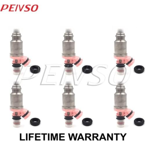 6x 23250-74080 23209-74080 fuel injector for TOYOTA ASIA/NA Land Cruiser 4.5L 1FZ 1992~2004