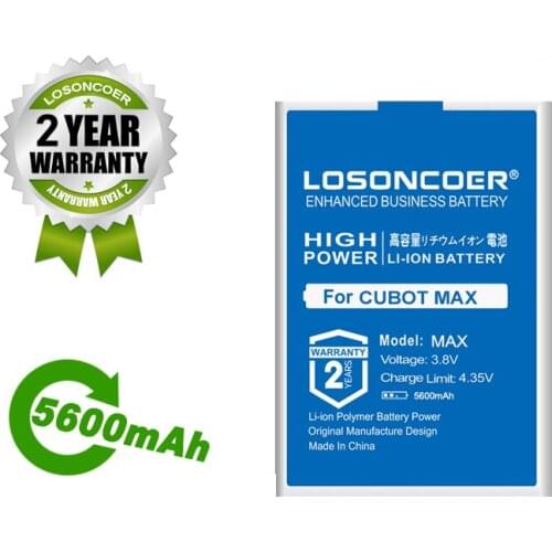 LOSONCOER Battery 5600mAh MAX Battery For CUBOT MAX