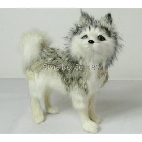 Free shipping artificial dog artificial animal decoration toy mini husky dog model