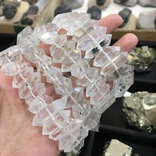 1pcs rare natural stones and minerals diamond bracelet rough gem healing crystals clear quartz crystal bracelet