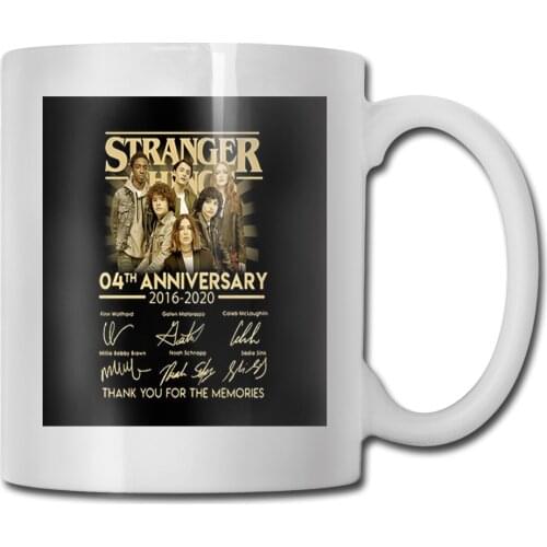 Stranger Things 04Th Anniversary 2016 2020 Signatures Cartoon Pride Different Chinese Style Mug Cup