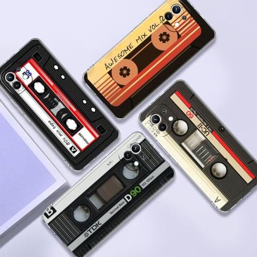 Clear Cover For Xiaomi Redmi Note 10 9 Pro 9S 7 9C 8 2021 8T 9A 7A 6A Shockproof Soft Silicone Phone Case Old Cassette Audio Cas