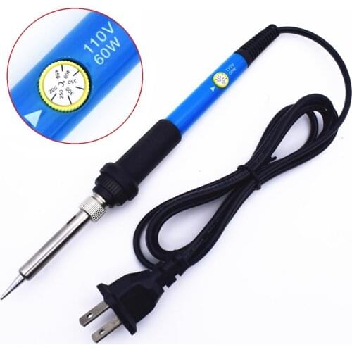 Electric Soldering Iron 60W 220V / 110V Adjustable Temperature Internal Heat Pen Handle For Welding Repair EU / US Plug