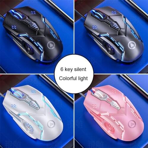 Ergonomische Wired Gaming Mouse For Pc Laptop Button 6D Led4 Speed DPI Usb Computer Muis Gamer Muizen Stille Mause Met Backlight