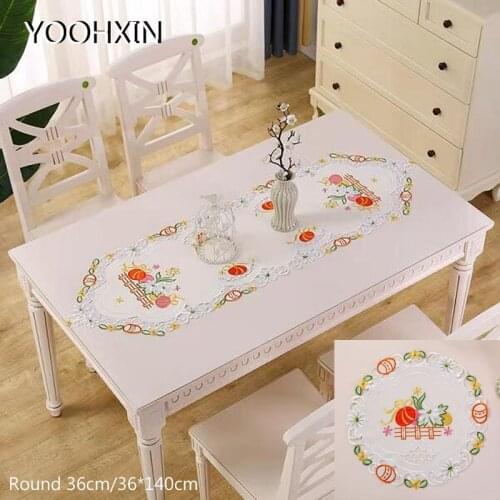 Europe Easter egg art Embroidery bed Table Runner flag cloth cover Lace tablecloth kitchen party decor