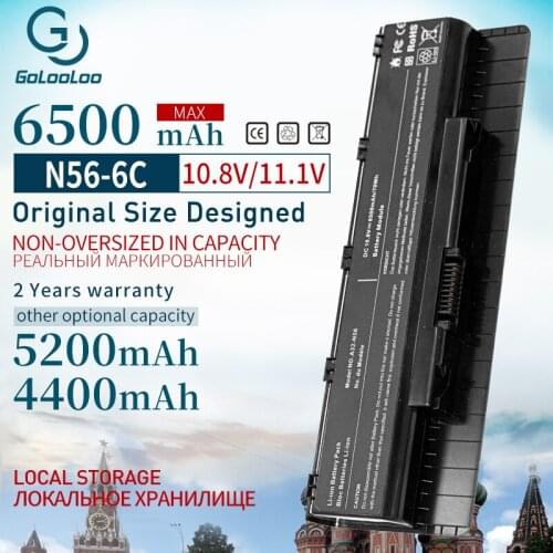 Golooloo 6 Cells A32-N56 New Laptop Battery for ASUS N46 N46V N46VJ N46VM N46VZ N56 N56V N56VJ N56VM N76 N76VZ A31-N56 A33-N56