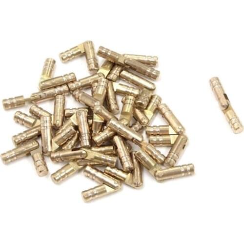 GTBL 40Pcs Brass Concealed Barrel Hinges Jewelry Wood Boxes Cabinet Invisible Furniture Hinge 4X20mm