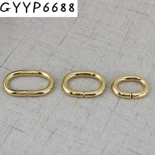 Metal Loop Oval Rings Lether Non-welded O-Ring Dee Ring For Purse Backpack Bag Strap DIY Accessory sewing