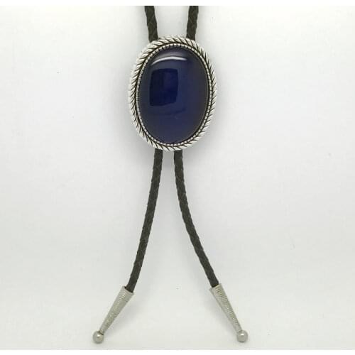 Western cowboy bolo tie natural opal metal patch mens leather bow tie tuxedo with accessories