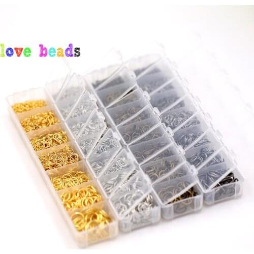 1450pcs Open Jump Rings Jewelry Making Kits for DIY Jewelry Findings Box Gold Silver Color Split Rings Connectors 3-10MM
