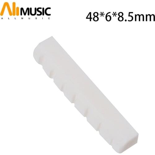Wholesales 10 pcs 6MM Slotted Real Bone Nut for 7 String Guitar Nuts 48*6*8.5mm