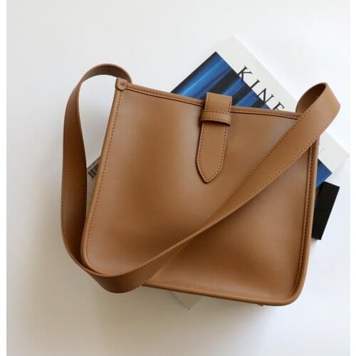 OUSSON 2021 Women Fashion Travel Work Large Capacity One-Shoulder Bag Ladies Soft Leather Big Tote Bucket Bag