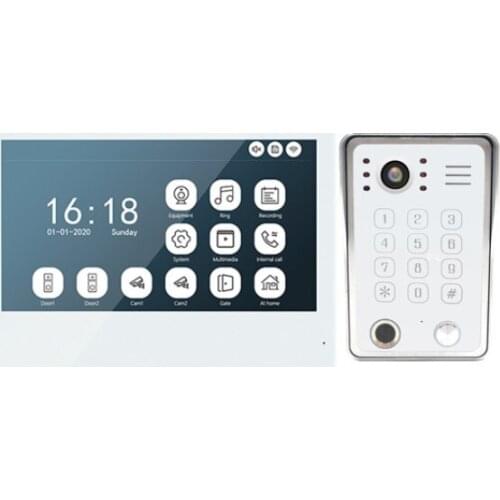 10" Screen Wired Video Door Phone Intelligent Intercom System with Touch Key,Infrared Night-vision and Tuya Smart Home System