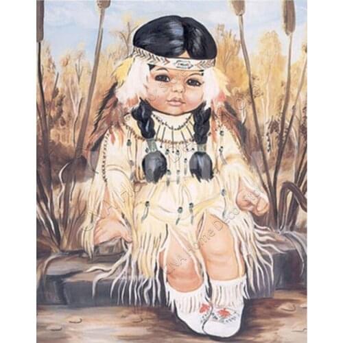 RA0570 NEW Full Square Diamond 5D DIY Diamond Painting Little Girl Embroidery Cross Stitch Rhinestone Mosaic Painting Decor
