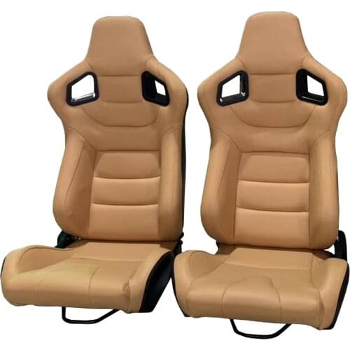 1piece adjustable Sport Style Racing seat SIM Popular Seats sport PVC leather car Reclinable seats w/ 2 Slides Car Bucket Seat