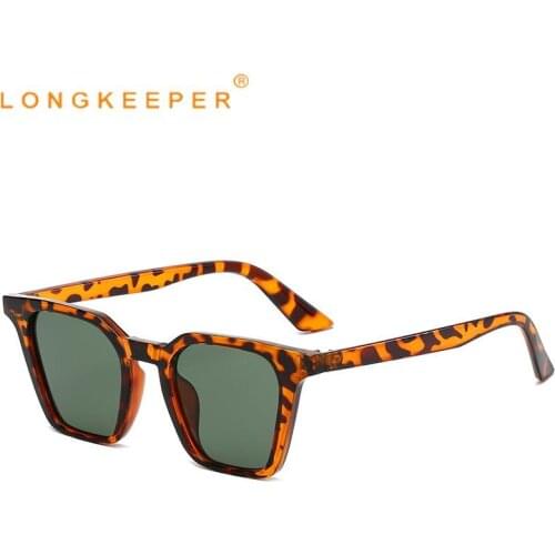 Vintage Oversize Leopard Cat Eye Sunglasses Women New Fashion Black Square Sun Glasses Female Classic Oculos De Sol Feminino