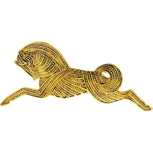 CINDY XIANG Vintage Running Horse Brooches for Women Men Cute Animal Brooch Pins Metal Party Coat Jewelry Accessories 2-color