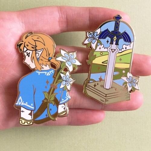 YAOJIE Breath of the Wild Link Brooch Pins Enamel Metal Badges Lapel Pin Brooches Jackets Jeans Fashion Jewelry Accessories
