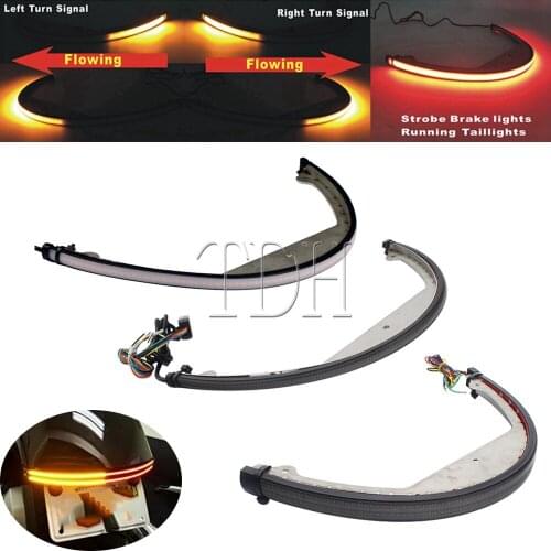 For Suzuki Boulevard M109R M90 Dual LED Rear Fender Eliminator Taillight Switchback Flowing Sequential Turn Signal Light 2006-up