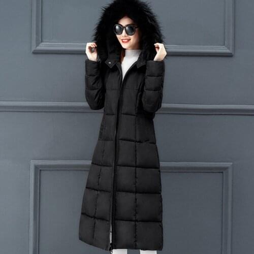 Winter Hot Sales Cotton Long Sleeve Women Down Jacket Hooded Big Yards Loose Korean Style Pure Color Commuting Down Jacket