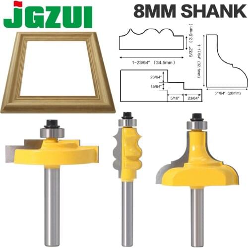 1PC 8mm Shank Picture Frame / Molding Router Bit - Large Trimming Wood Milling Cutter for Woodwork Cutter Power Tools