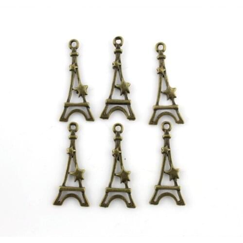 100pcs eiffel tower sign antique bronze lead and nickle free zinc alloy pendant, charm, drops for diy 29X13mm