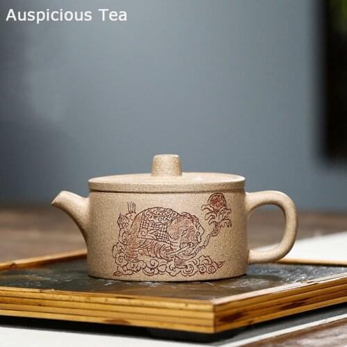 190ml Traditional Yixing Purple Clay Teapots Raw Ore Section Mud Tea Pot Household Zisha Boutique Teaware Filter Beauty Kettle