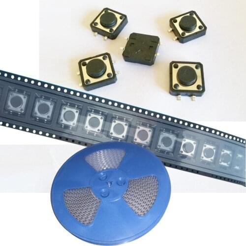 350pcs/coil 12*12*10.5/11/11.5mm SMD Tactile Push Button Tact Switches 12x12x10.5/11/11.5mm