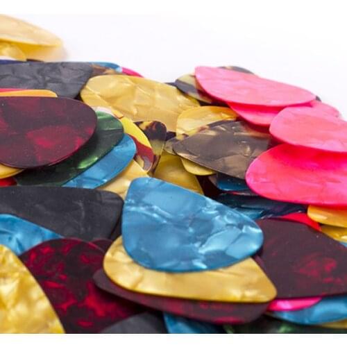 50Pcs Guitar Picks Heavy Thick Gauge Assorted Pearl Variety Sampler Pack Plectrums for Gift Acoustic Guitar Bass Electric Guitar