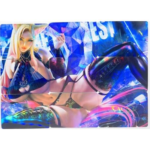 54pcs/set ACG KDA 9in1 Ahri Fubuki YoRHa No. 2 Type B Sexy Toys Hobbies Hobby Collectibles Game Collection Anime Cards