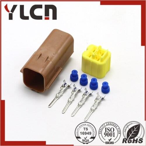 Free Shipping 10 Sets Automotive Electrical 4 Way 1.8 Series Connector Types