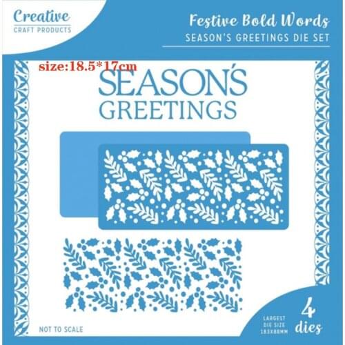 CH 2021 New Arrival Presell SEASONS GREETINGS SET Metal Cutting Dies For Scrapbooking DIY Cards Stencil Paper Craft Handmade