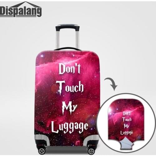 3D Print Don't Touch My Luggage Pattern On Suitcase Cover for Women Thick Elastic Luggage Protective Cover for 18-32 inch Case