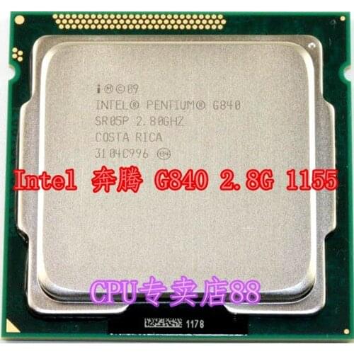 For lntel G840 CPU Processor Dual-Core(2.8Ghz /L2=2*256KB/65W) Socket LGA 1155 Desktop (working 100% Free Shipping)