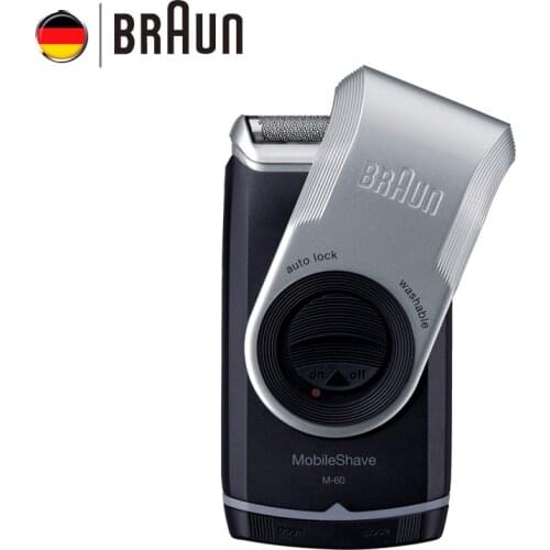 Braun Electric Shaver M60 Electric Razor with Battery for Men Portable Washable Face Care Hair Mustache Razor Safety