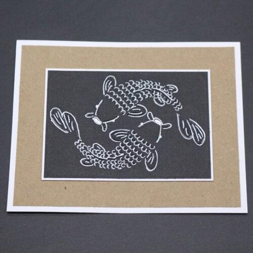 Two fish cutting mold mold embossing card scrapbooking card album decoration metal crafts