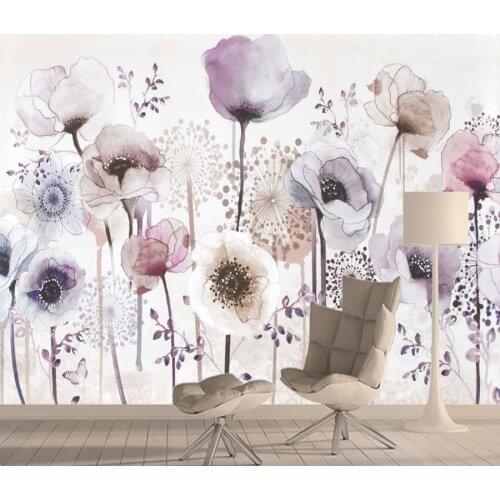 Photo Wallpaper Modern Nature Plant Flowers Murals for Living Room Bedroom Waterproof Peel Stick Contact Wall Painting Paper 3d