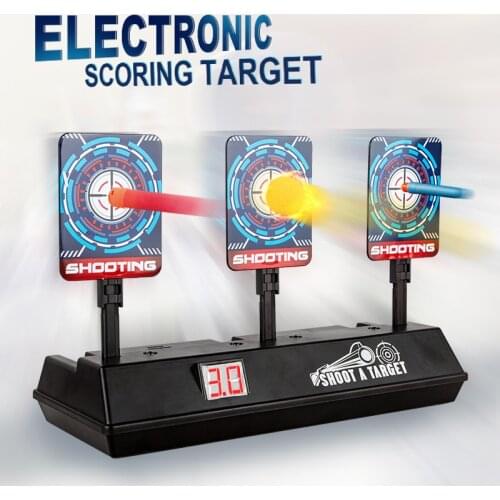 Intelligent Auto-Reset Electronic Scoring Target for Nerf N-Strike Elite/Mega/Rival Series Light Sound Scoring Target