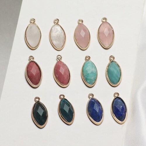 2pcs Package Phnom Penh Natural Stone Drop Earrings Irregular Crystal Cut Face Pendant Necklace Accessories Material