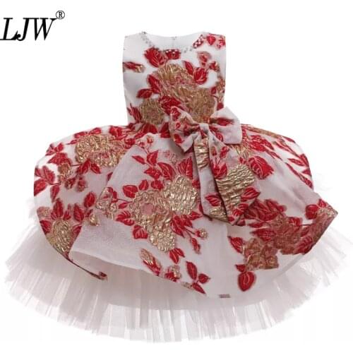 Summer Princess Party Dresses Flower Girls Dress Sequins Bow Royal blue Wedding Pageant Children Clothes Size 3-12