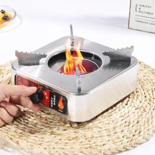 Small and strong, small hot pot, stainless steel alcohol stove, not easy to rust, thick drawer type solid base dry pot