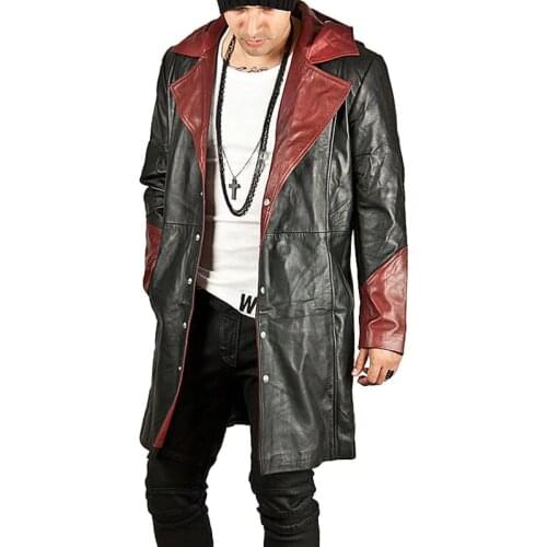 Mcikkny Men Vintage Leather Jackets Coats Hooded Fashion Windbreak Streetwear Long Jackets Outwear Male Parka Size S-5XL
