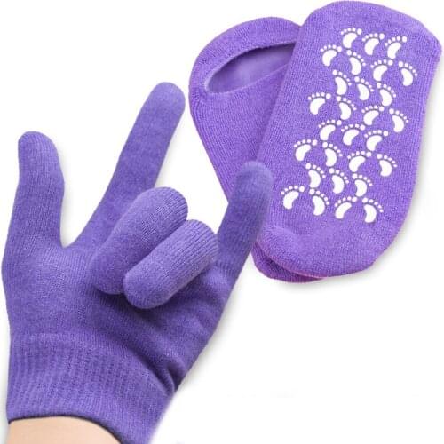 Reusable SPA Gel Socks Gloves Moisturizing Whitening Exfoliating Smooth Hands Feet Care for Adult Hand Mask